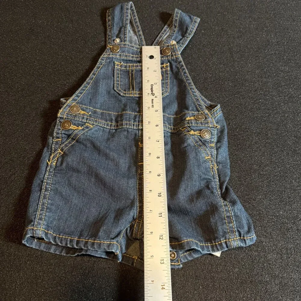 Lee 3-6 Months Baby Denim Shortalls Overalls Jean Girls Boys One Piece -171